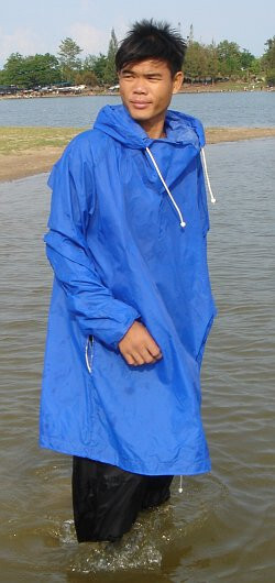 long cagoule for wet lake adventures