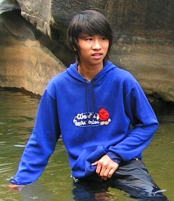 canoeing cag and yellow hoodie