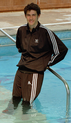 Swimming Training in Tracksuit